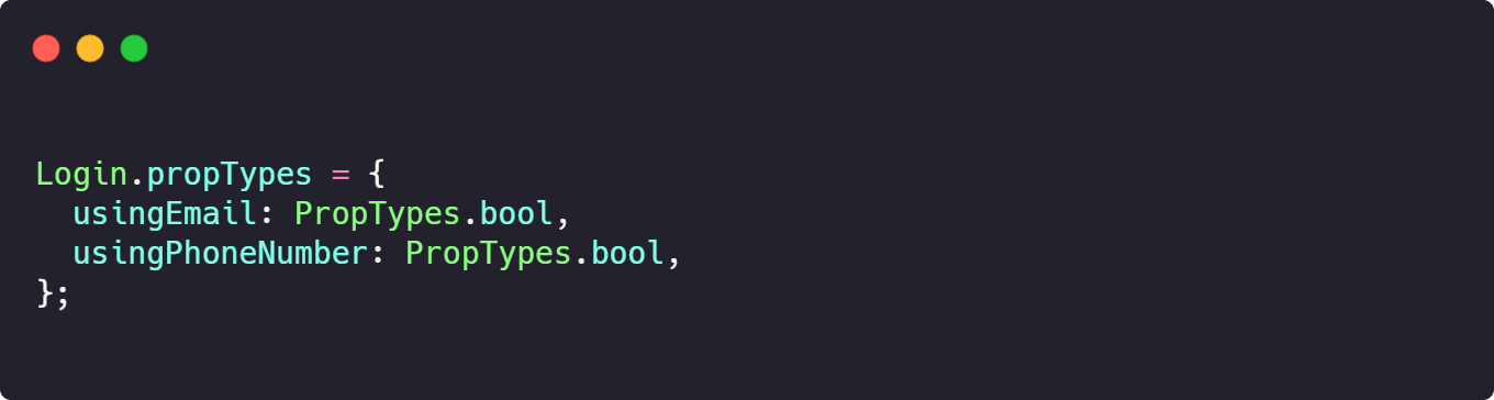 React component boolean props definition